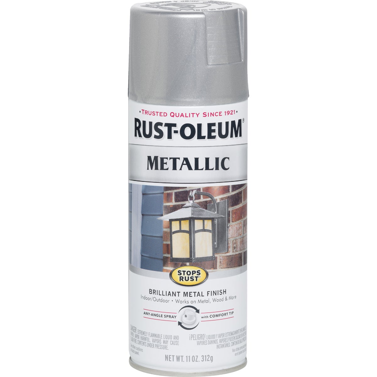 Rust-Oleum Stops Rust 11 Oz. Metallic Satin Spray Paint, Silver