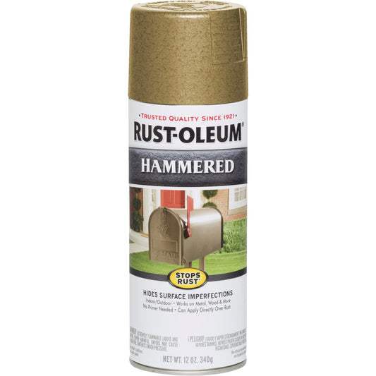 Rust-Oleum Gold Metallic 12 Oz. Hammered Finish Spray Paint