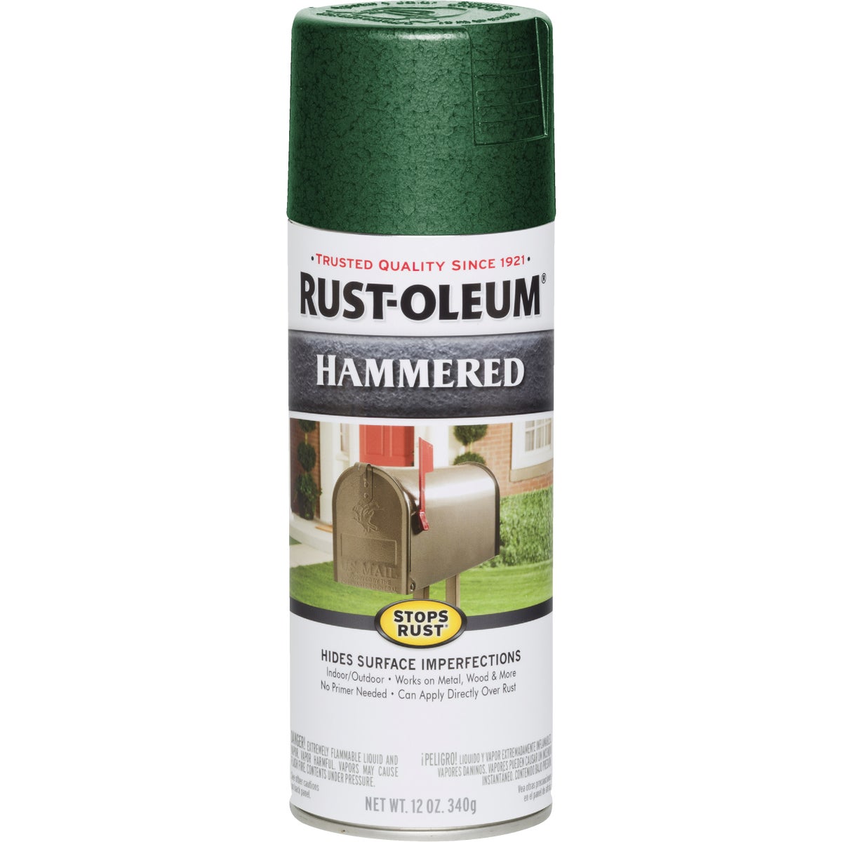 Rust-Oleum Deep Green Metallic 12 Oz. Hammered Finish Spray Paint