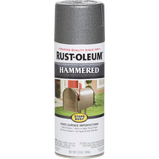 Rust-Oleum Gray Metallic 12 Oz. Hammered Finish Spray Paint