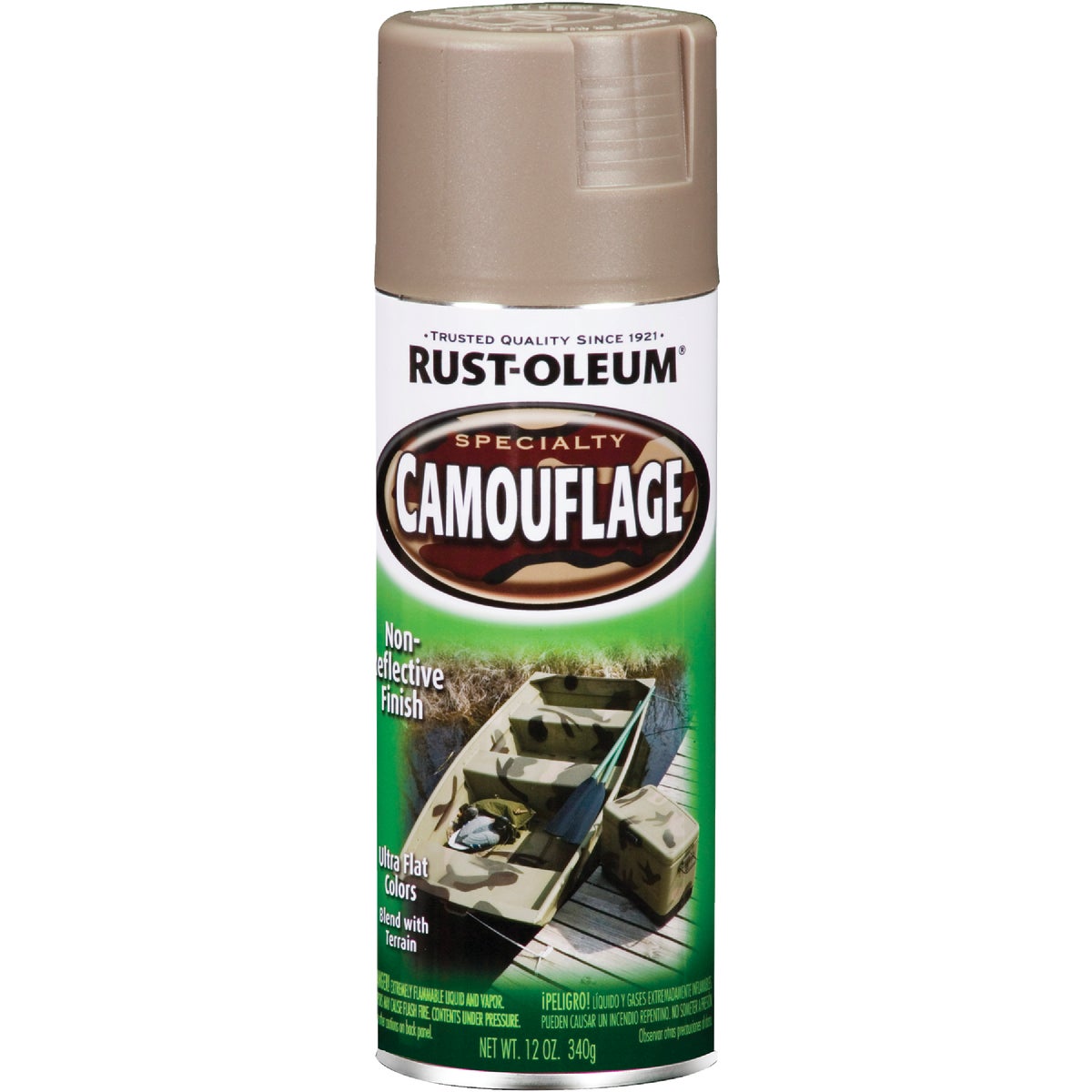 Rust-Oleum Camouflage 12 Oz. Flat Spray Paint, Khaki