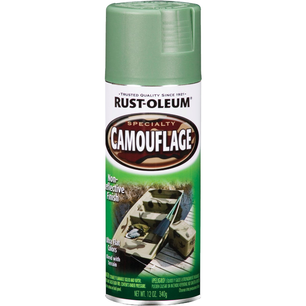 Rust-Oleum Camouflage 12 Oz. Flat Spray Paint, Army Green