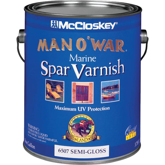 McCloskey Man O'War VOC Semi-Gloss Spar Interior & Exterior Varnish, Gallon