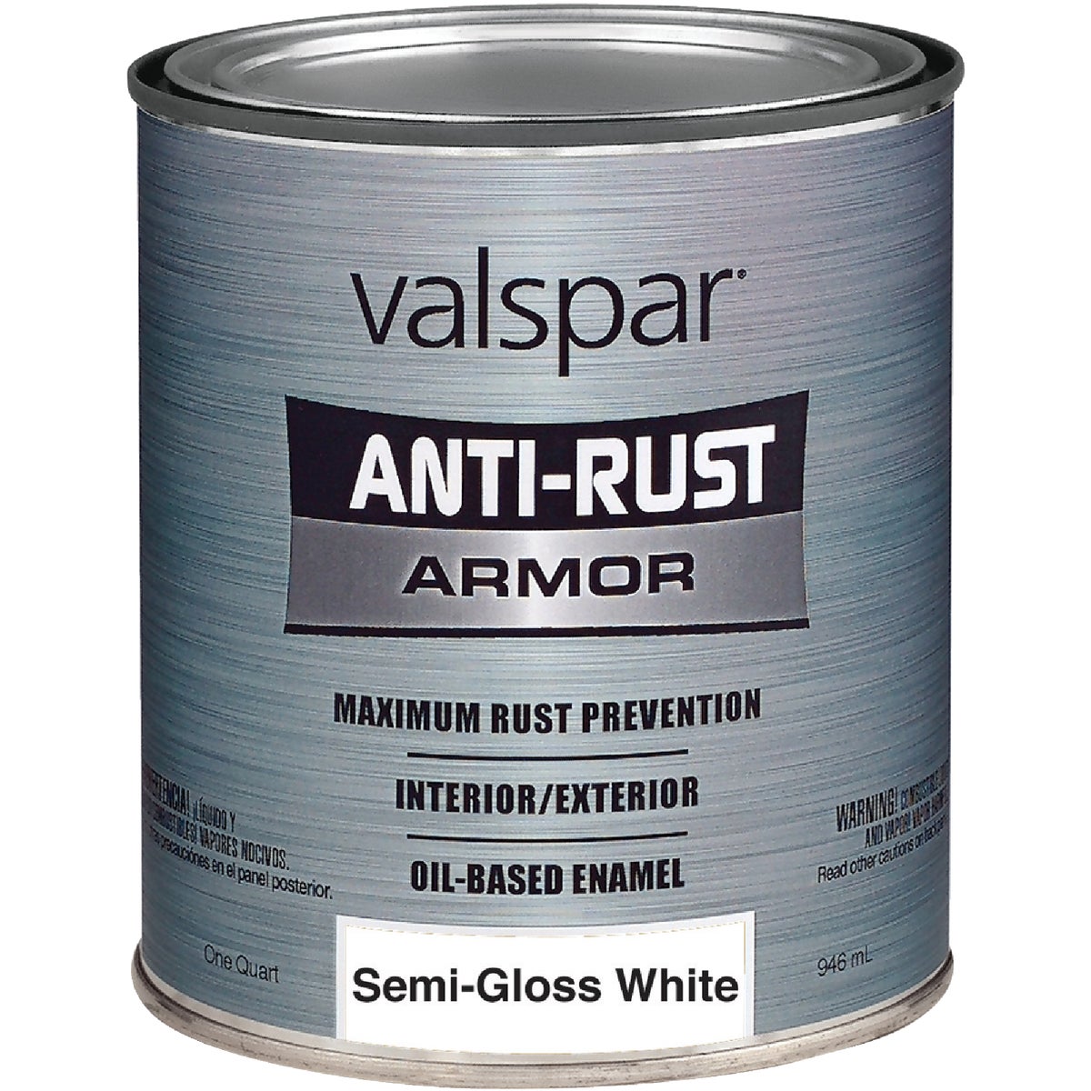 Valspar Anti-Rust Oil-Based Semi-Gloss Armor Rust Control Enamel, White, 1 Qt.