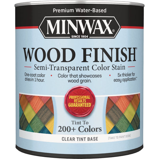 Minwax Wood Finish Semi-Transparent Color Stain, Clear Tint Base, 1 Qt.