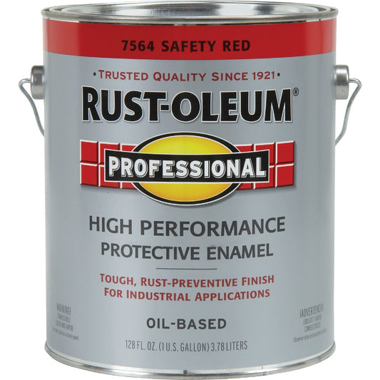 Rust-Oleum Professional Industrial Enamel, Safety Red, 1 Gal.