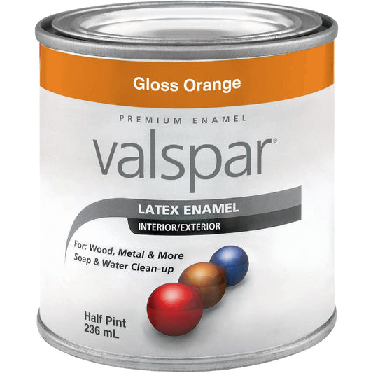 Valsar Premium Latex Enamel, Orange, 1/2 Pt.