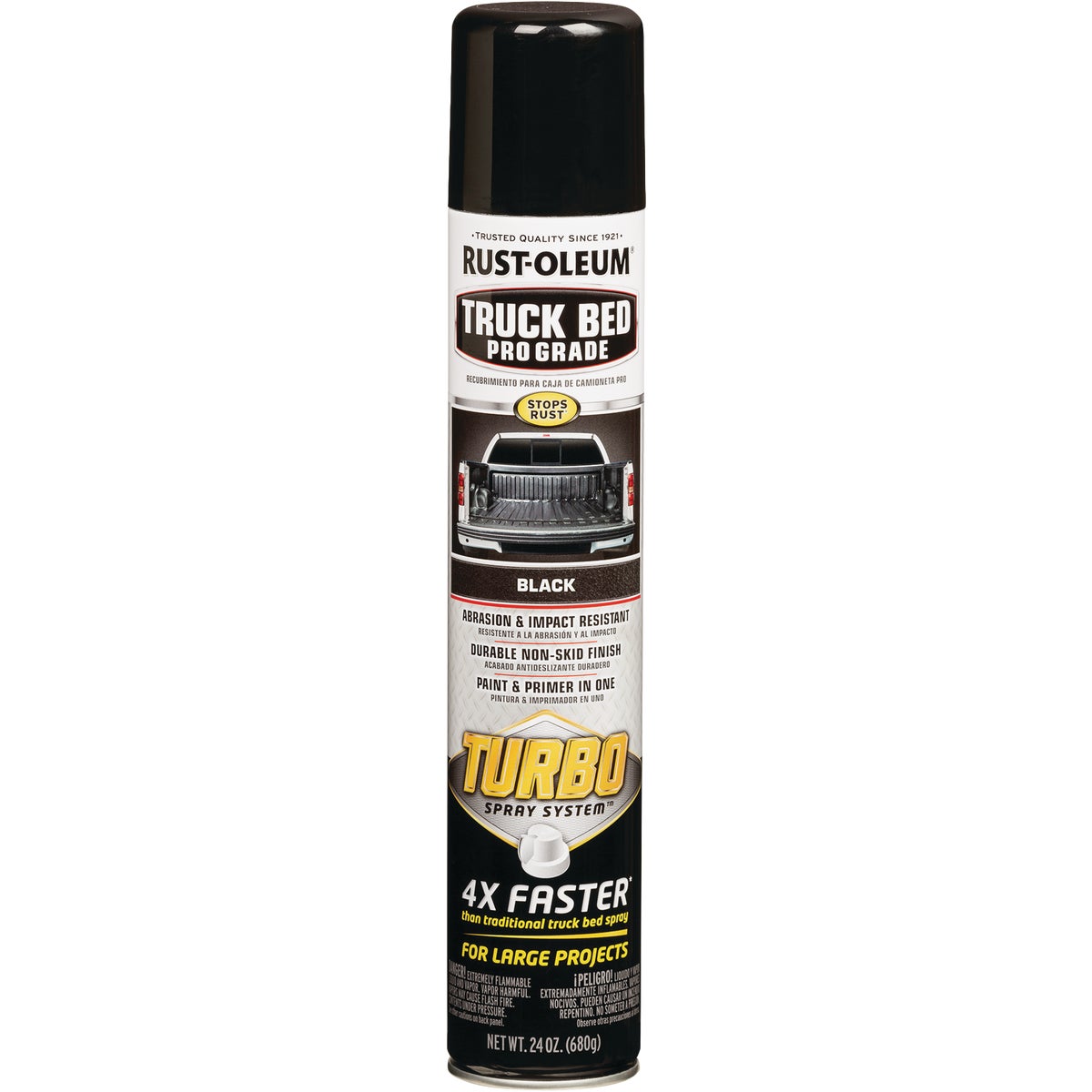 Rust-Oleum Pro Grade Turbo 24 Oz. Black Truck Bed Liner Spray