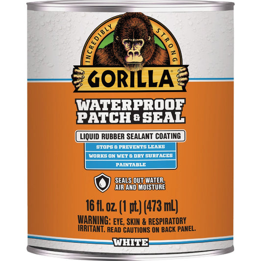 Gorilla 16 Oz. White Waterproof Patch & Seal Liquid