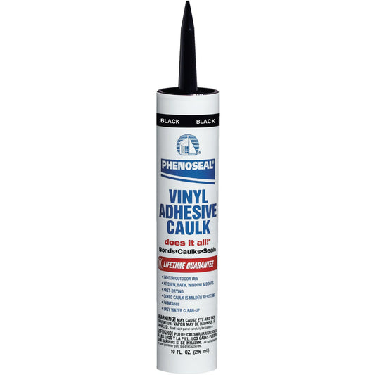 Phenoseal 10 Oz. Black Vinyl Adhesive Caulk