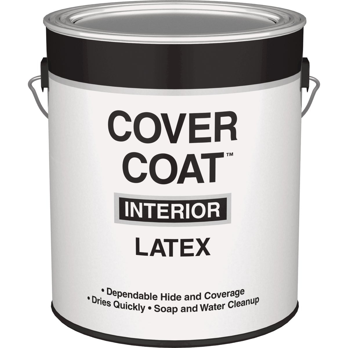 Cover Coat Latex Semi-Gloss Interior Wall Paint, White, 1 Gal.