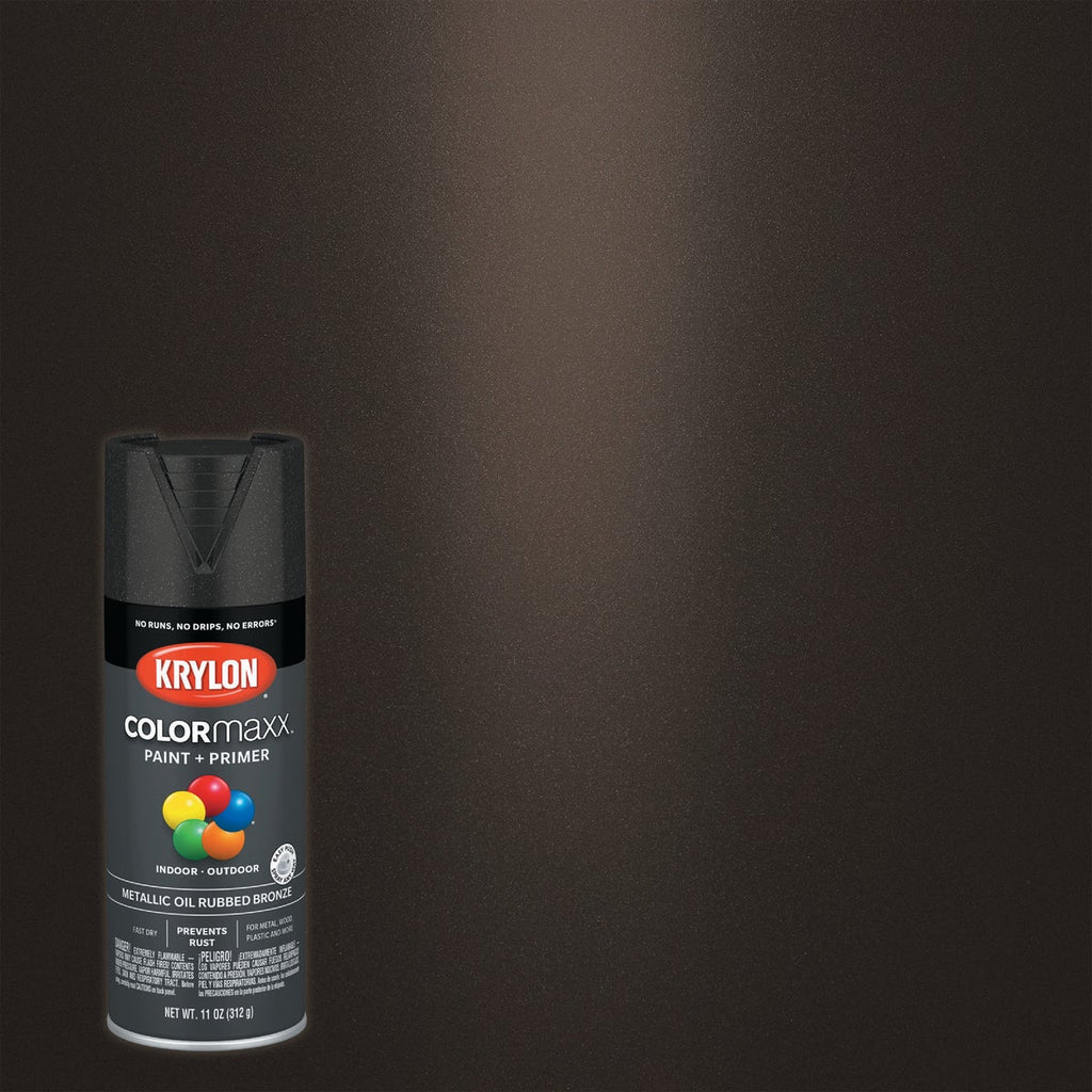 Krylon ColorMaxx 11 Oz. Brushed Metallic Satin Spray Paint, Oil Rubbed Bronze