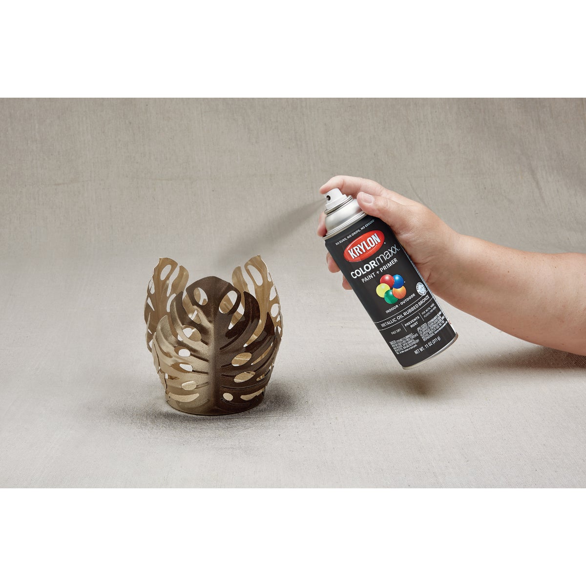 Krylon ColorMaxx 11 Oz. Brushed Metallic Satin Spray Paint, Oil Rubbed Bronze