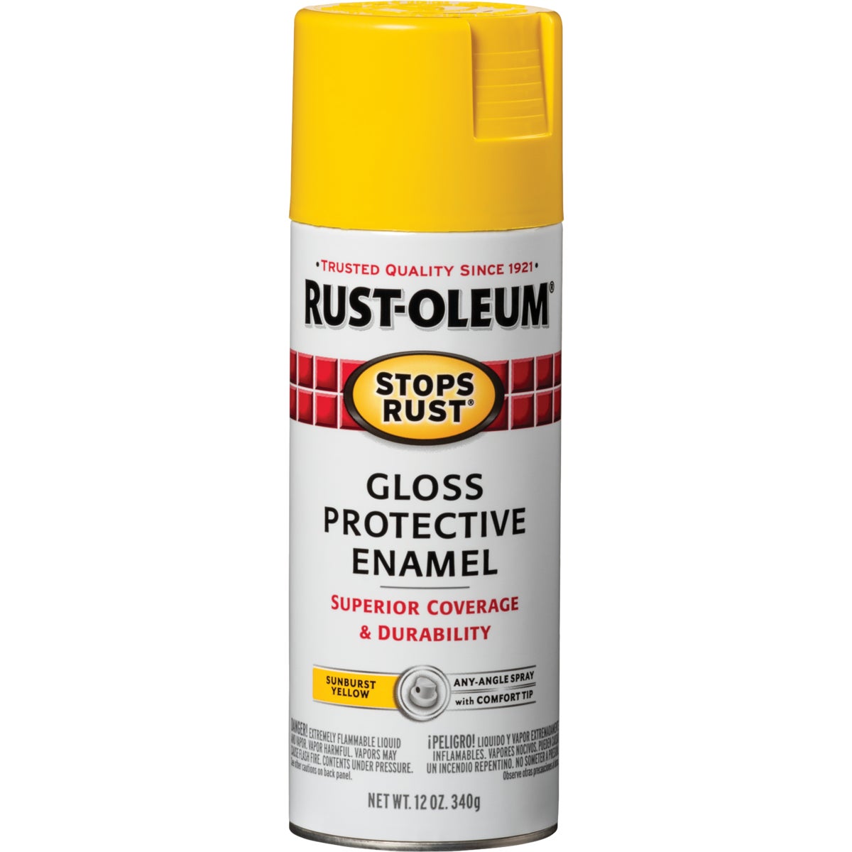 Rust-Oleum Stops Rust Sunburst Yellow Gloss 12 Oz. Anti-Rust Spray Paint