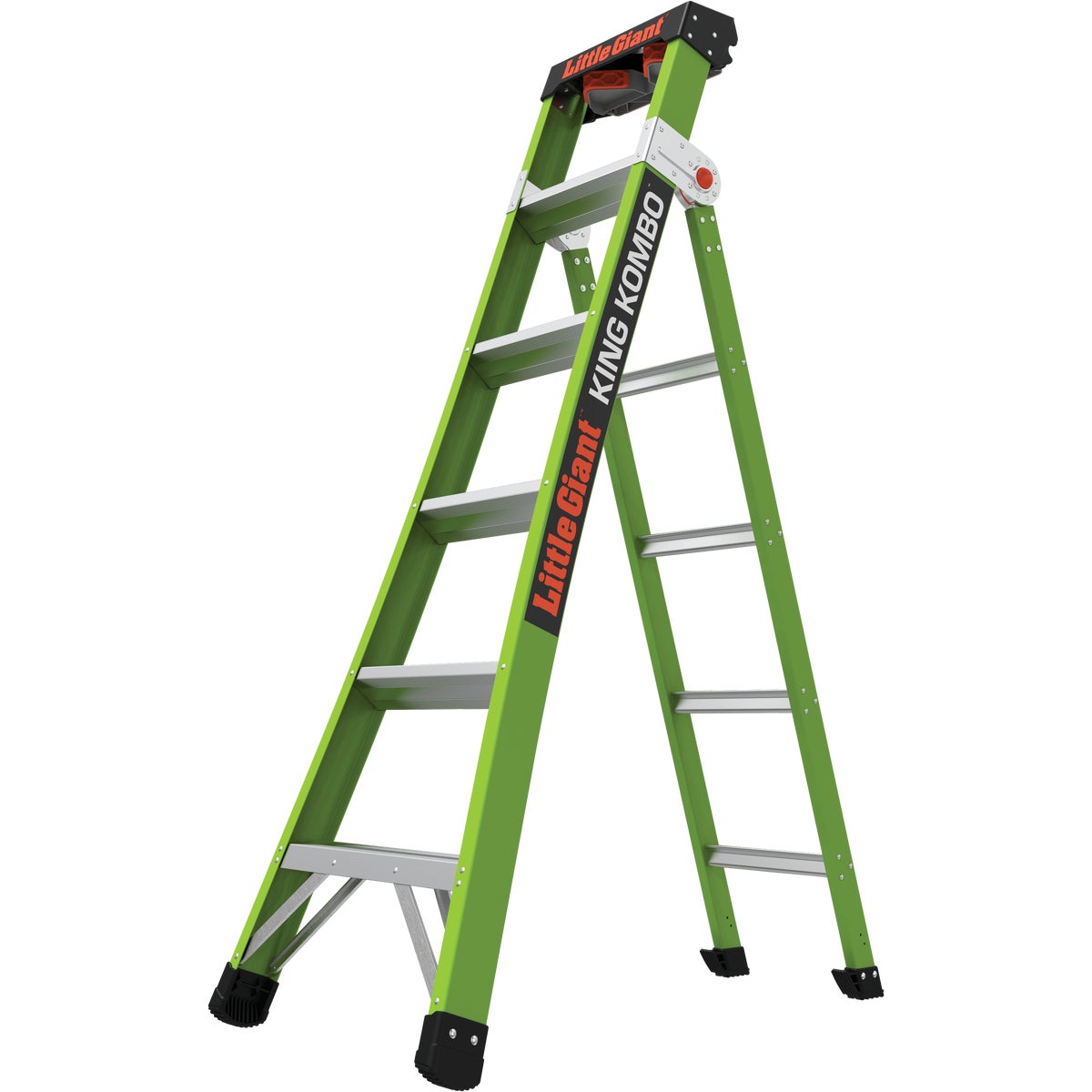 Little Giant King Kombo 6 Ft. To 10 Ft. 3-N-1 All Access Fiberglass Ladder With 375 Lb. Load Capacity Type 1AA Ladder Rating