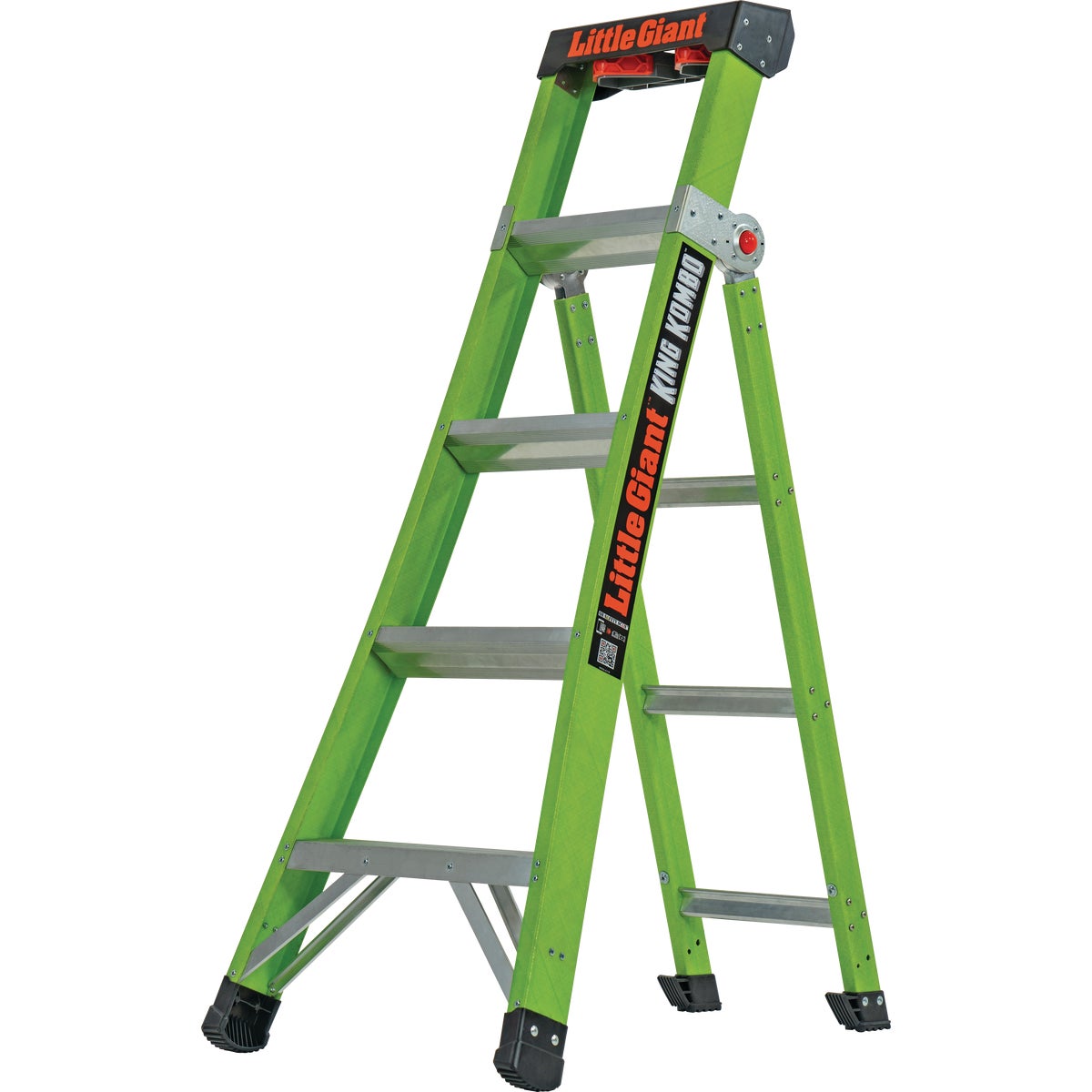 Little Giant King Kombo 6 Ft. To 10 Ft. 3-N-1 All Access Fiberglass Ladder With 375 Lb. Load Capacity Type 1AA Ladder Rating