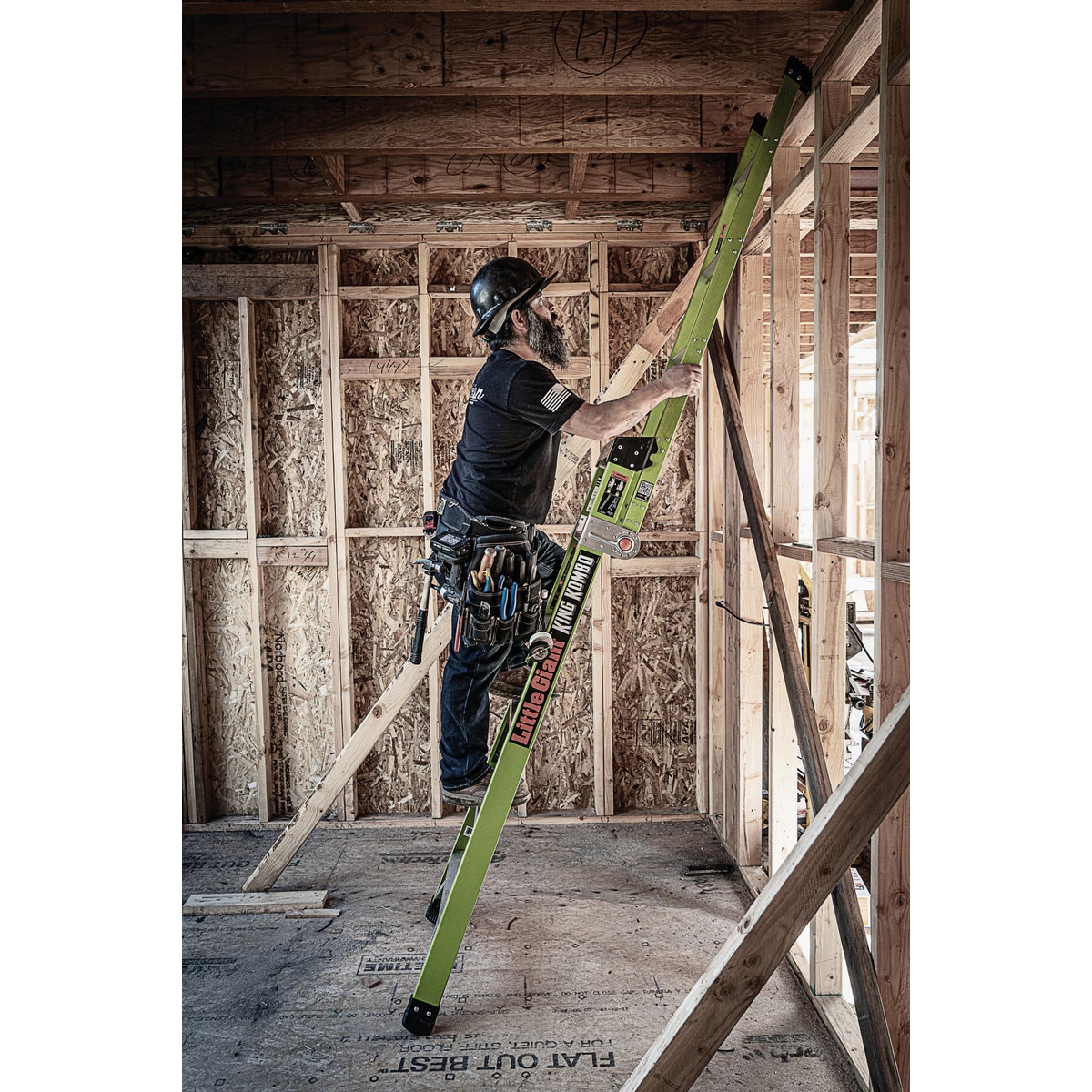 Little Giant King Kombo 6 Ft. To 10 Ft. 3-N-1 All Access Fiberglass Ladder With 375 Lb. Load Capacity Type 1AA Ladder Rating