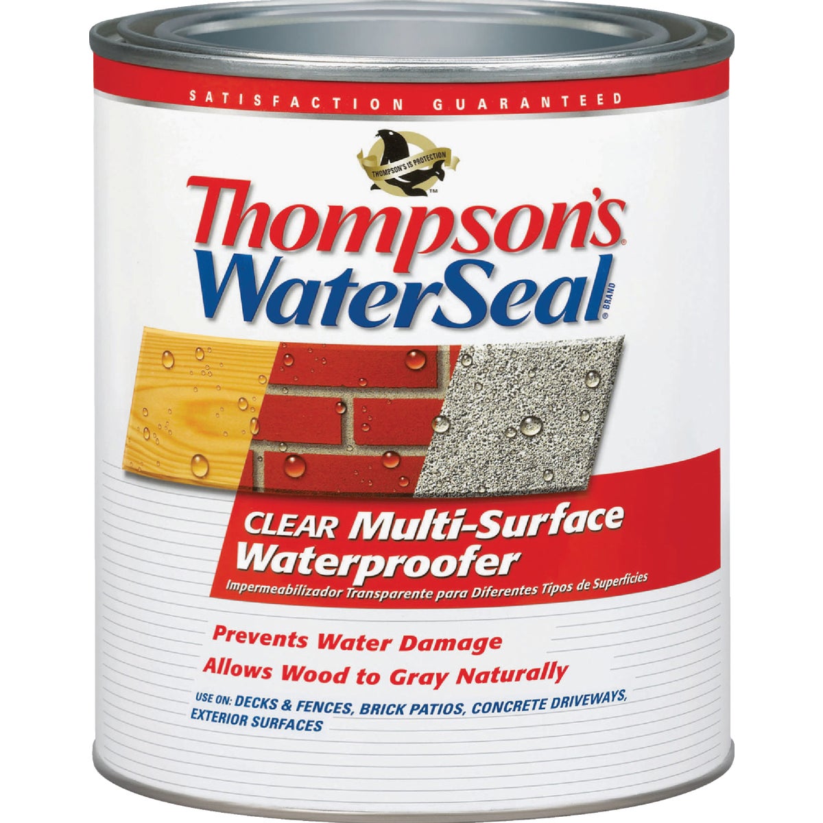 Thompsons WaterSeal Clear VOC MultiSurface Waterproofing Sealer, 1 Qt.