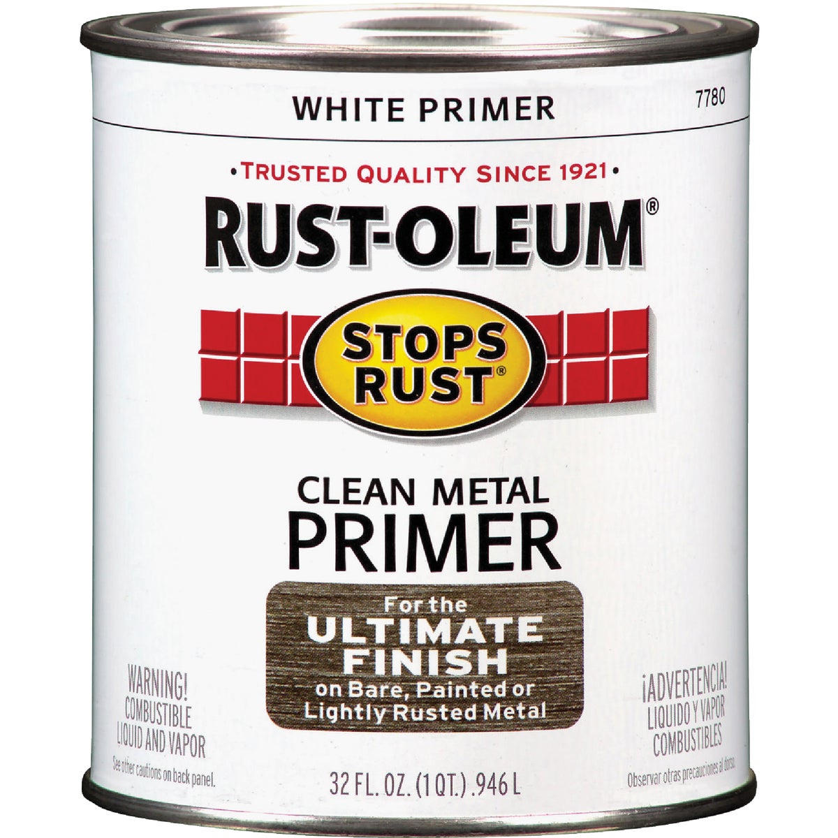 Rust-Oleum Stops Rust Clean Metal Primer, White, 1 Qt.