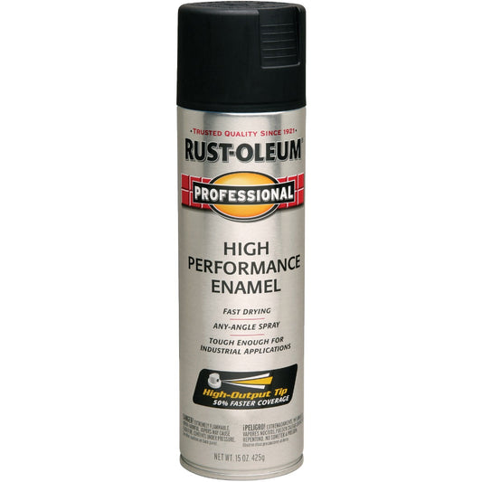 Rust-Oleum Professional Fast Dry 15 Oz. Flat High Performance Enamel Spray Paint, Black