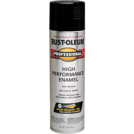 Rust-Oleum Professional Fast Dry 15 Oz. Gloss High Performance Enamel Spray Paint, Black