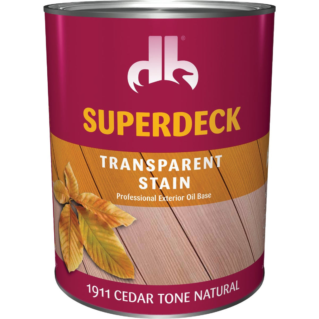 Duckback SUPERDECK VOC Transparent Exterior Stain, Cedar Tone Natural, 1 Gal.