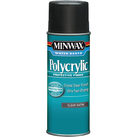 Minwax Satin Polycrylic Spray Protective Finish Spray Varnish, 11.5 Oz.