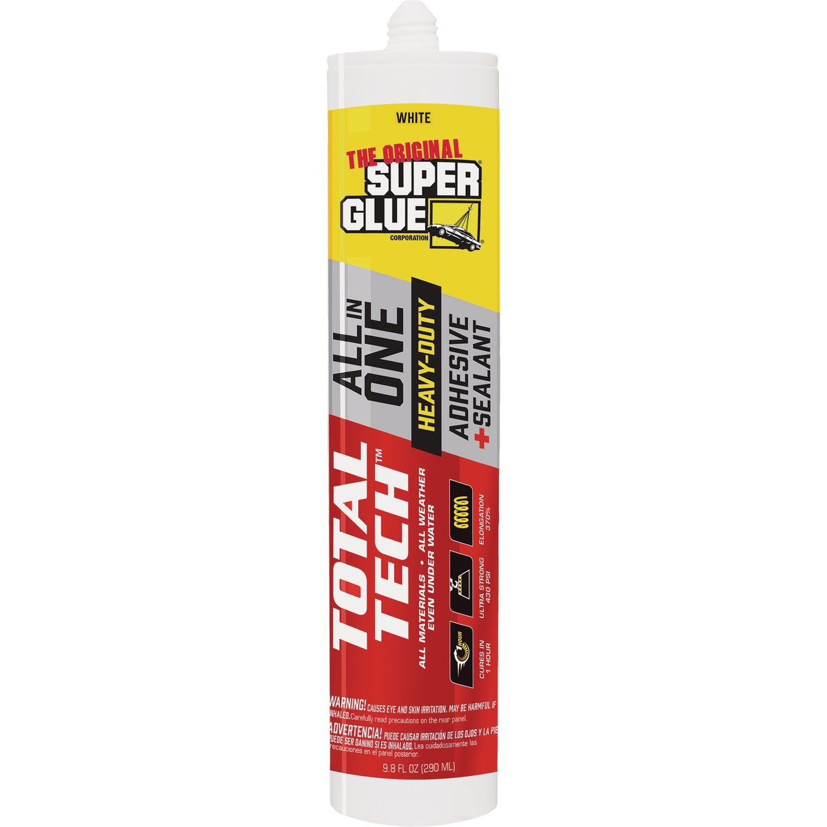 Super Glue Total Tech 9.8 Oz. White Construction Adhesive & Sealant