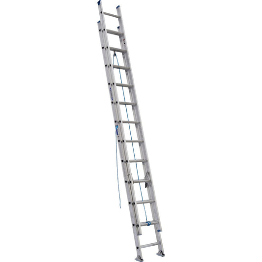 Werner 24 Ft. Aluminum Extension Ladder with 250 Lb. Load Capacity Type I Duty Rating