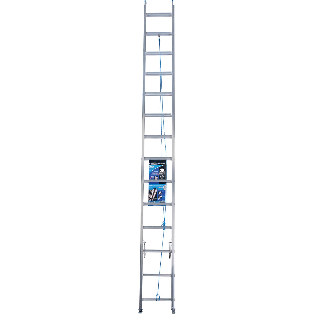 Werner 28 Ft. Aluminum Extension Ladder with 250 Lb. Load Capacity Type I Duty Rating