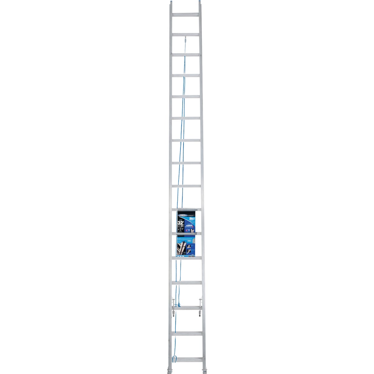 Werner 32 Ft. Aluminum Extension Ladder with 250 Lb. Load Capacity Type I Duty Rating