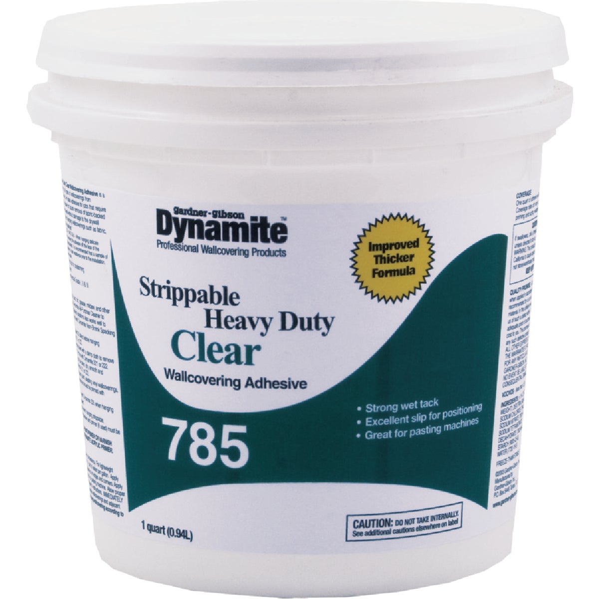 Dynamite 785 1 Qt. Heavy-Duty Clear Strippable Wallcovering Adhesive