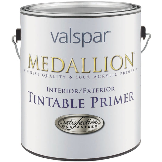 Valspar Medallion 100% Acrylic Tintable Interior/Exterior Primer, Gray, 1 Gal.