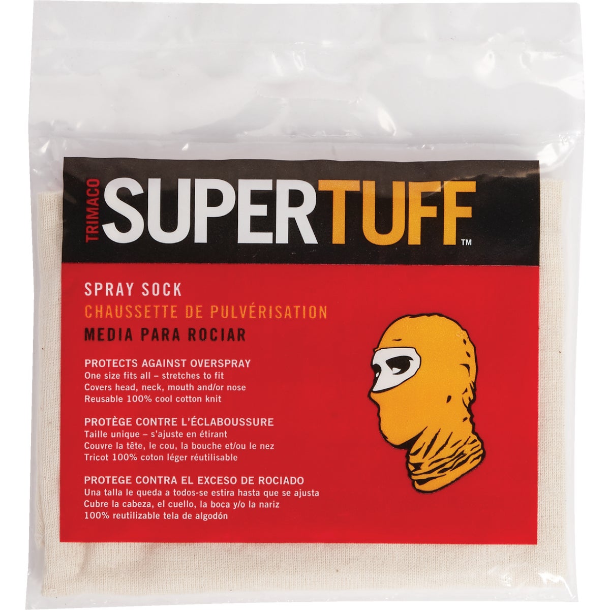 Trimaco SuperTuff 1 Size Fits Most Natural Cotton Painter's Spray Head Protection