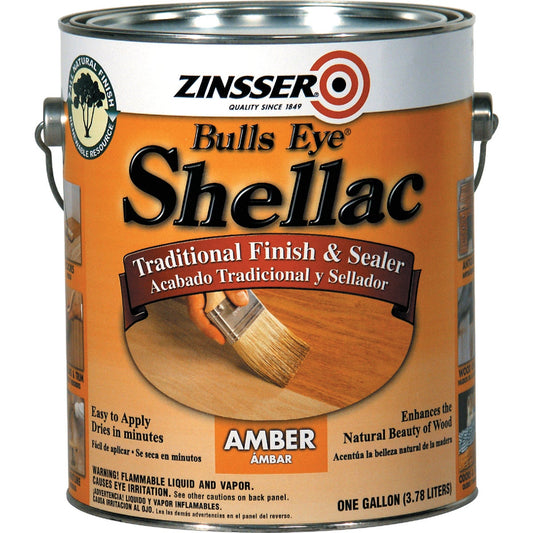 Zinsser Bulls Eye Amber Shellac, Gallon