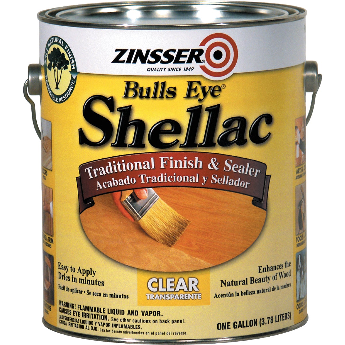 Zinsser Bulls Eye Clear Shellac, Gallon