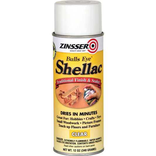 Zinsser Bulls Eye Clear Shellac, 12 Oz. Aerosol Spray