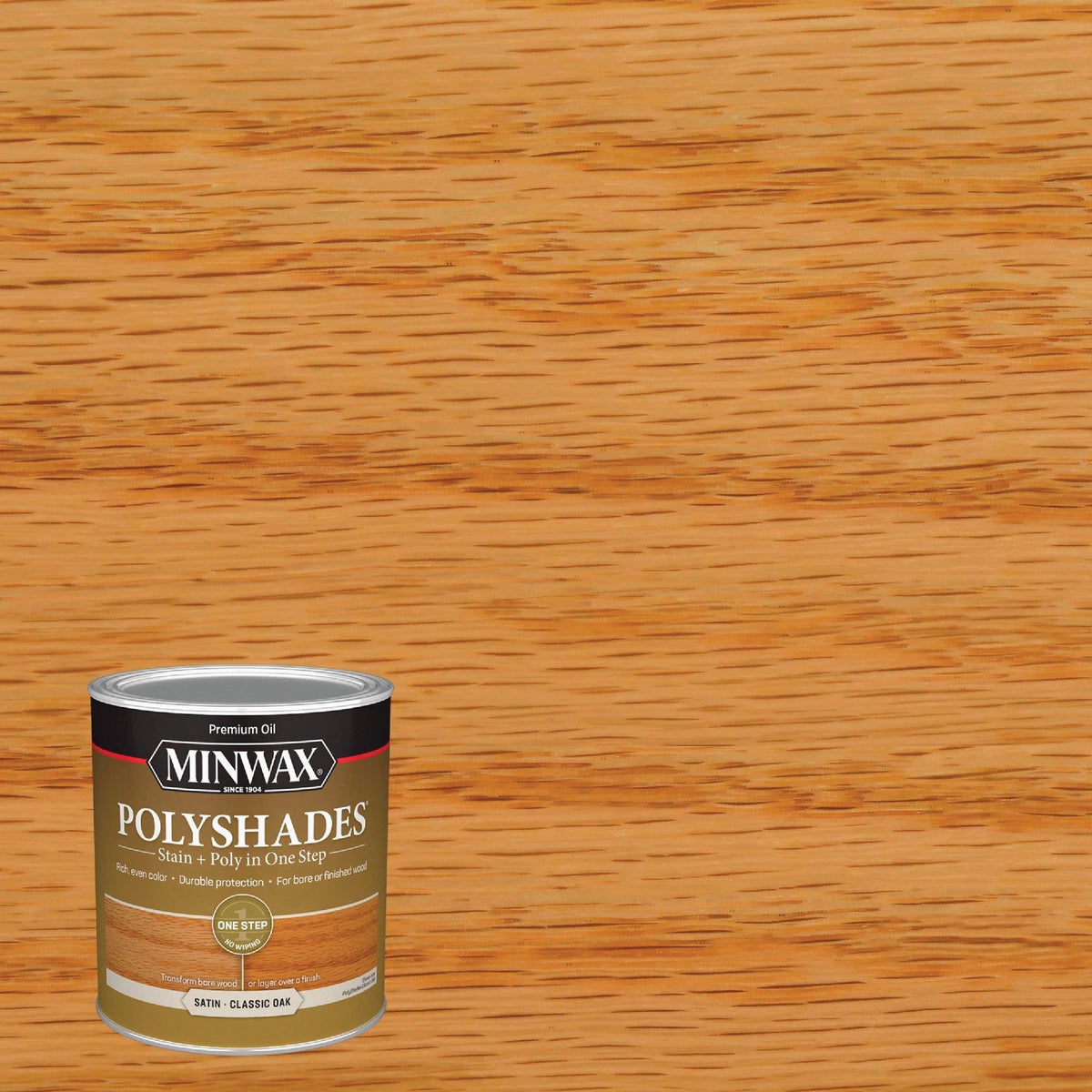 Minwax Polyshades 1 Qt. Satin Stain & Finish Polyurethane In 1-Step, Classic Oak