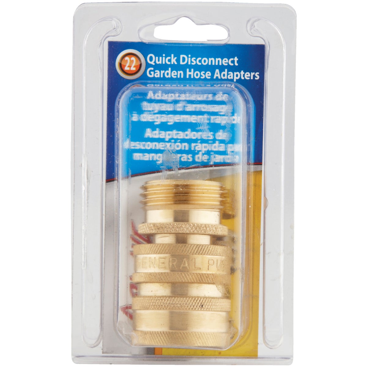 Apache 1 Male, 1 Female Brass Garden Hose Quick Connect Connector Set