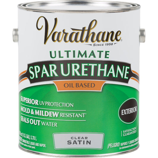 Varathane Satin Clear Exterior Spar Urethane, 1 Gal.