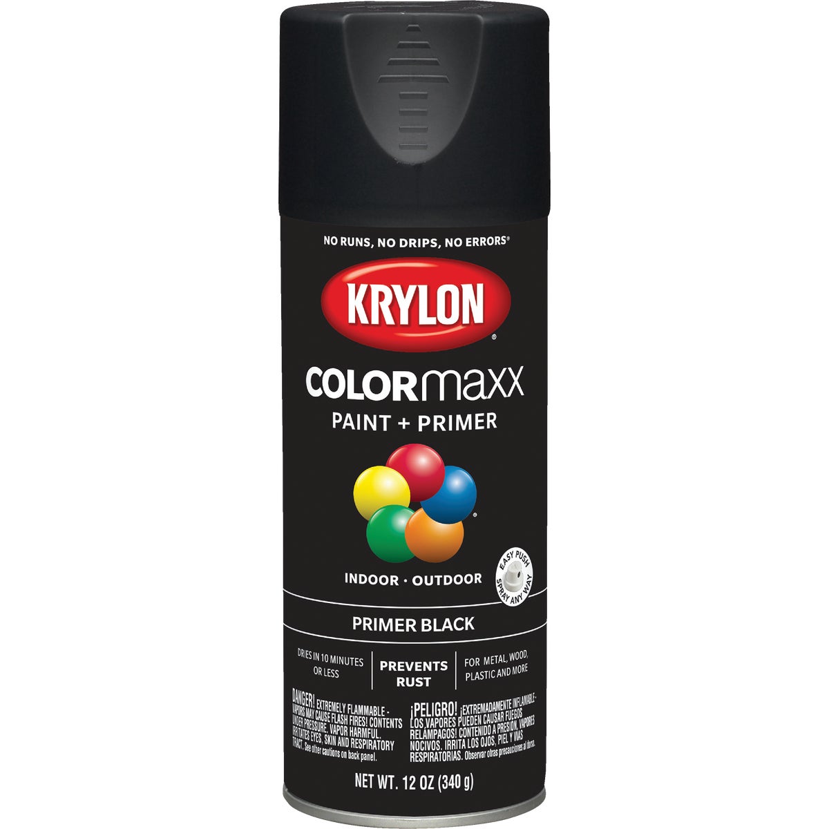 Krylon ColorMaxx Black 12 Oz. All-Purpose Spray Paint Primer