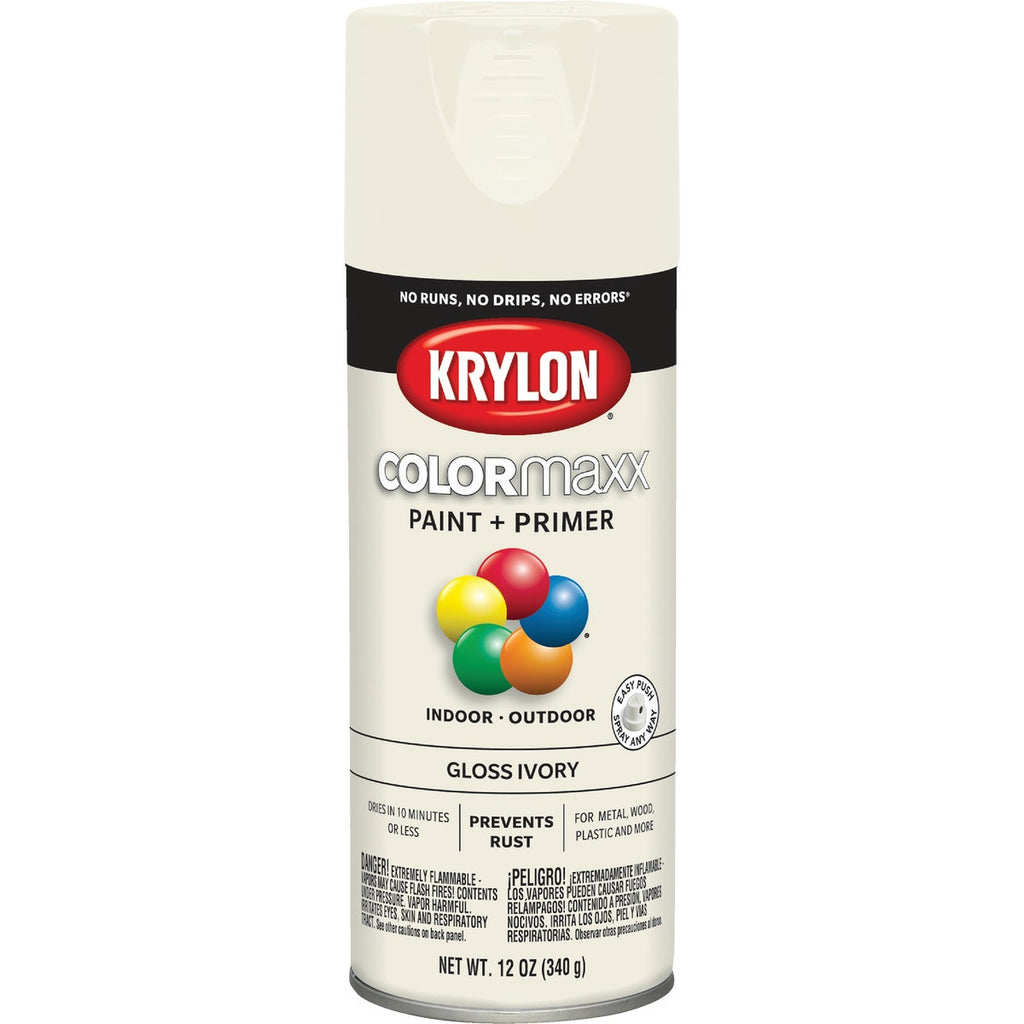 Krylon ColorMaxx 12 Oz. Gloss Spray Paint, Ivory