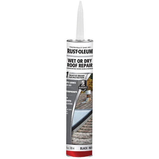 Rust-Oleum 10.1 Oz. Black Wet or Dry Roof Repair