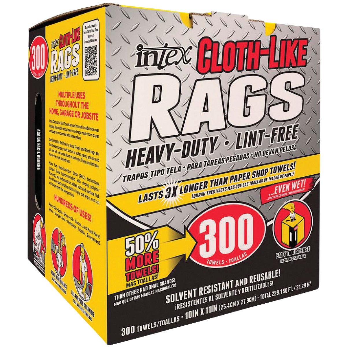 Intex 10 In. x 11 In. White Cloth-Like Rag (300 Count)