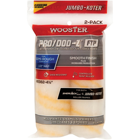 Wooster Jumbo-Koter P/D FTP 4-1/2 In. x 1/2 In. Woven Paint Roller Cover (2-Pack)