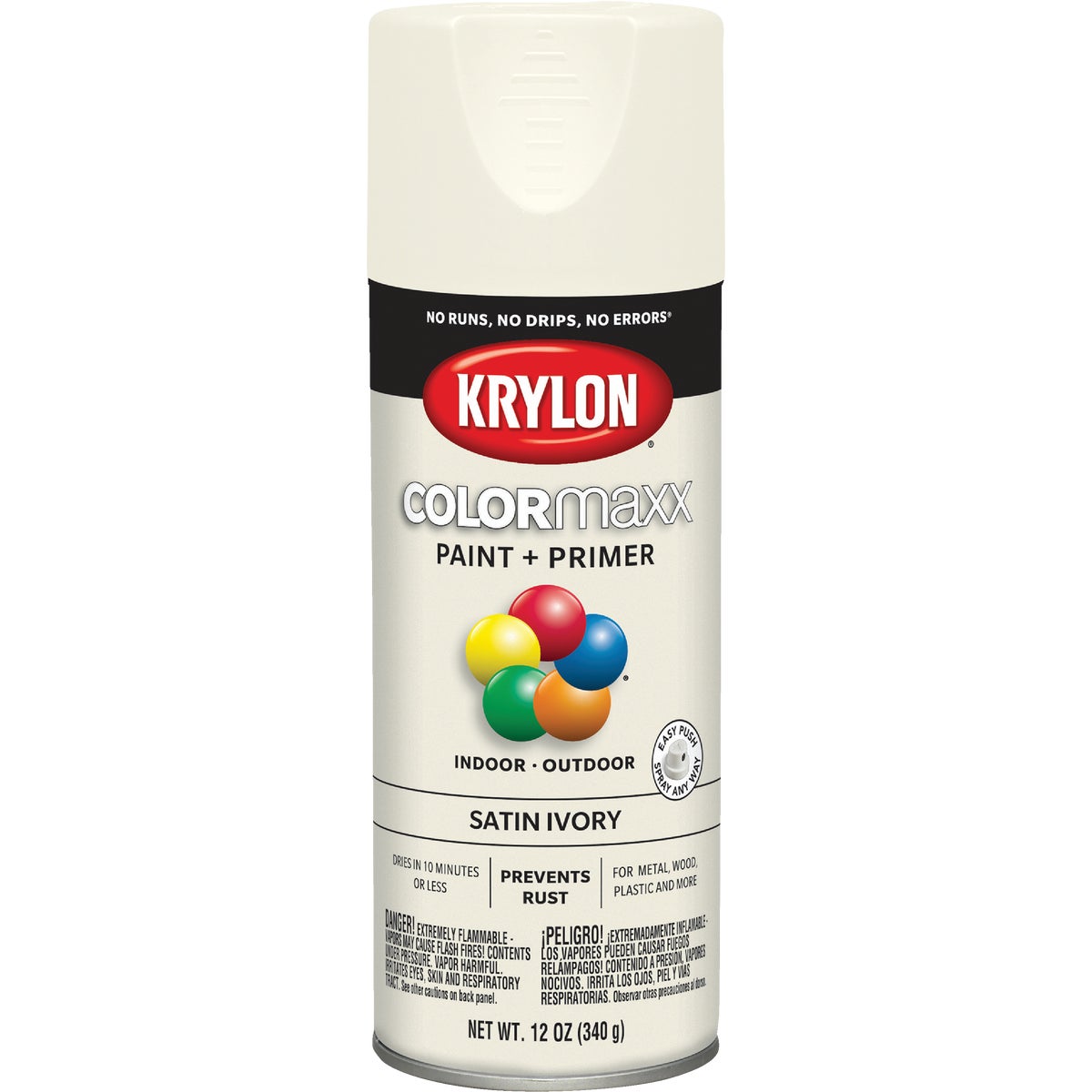 Krylon ColorMaxx 12 Oz. Satin Spray Paint, Ivory