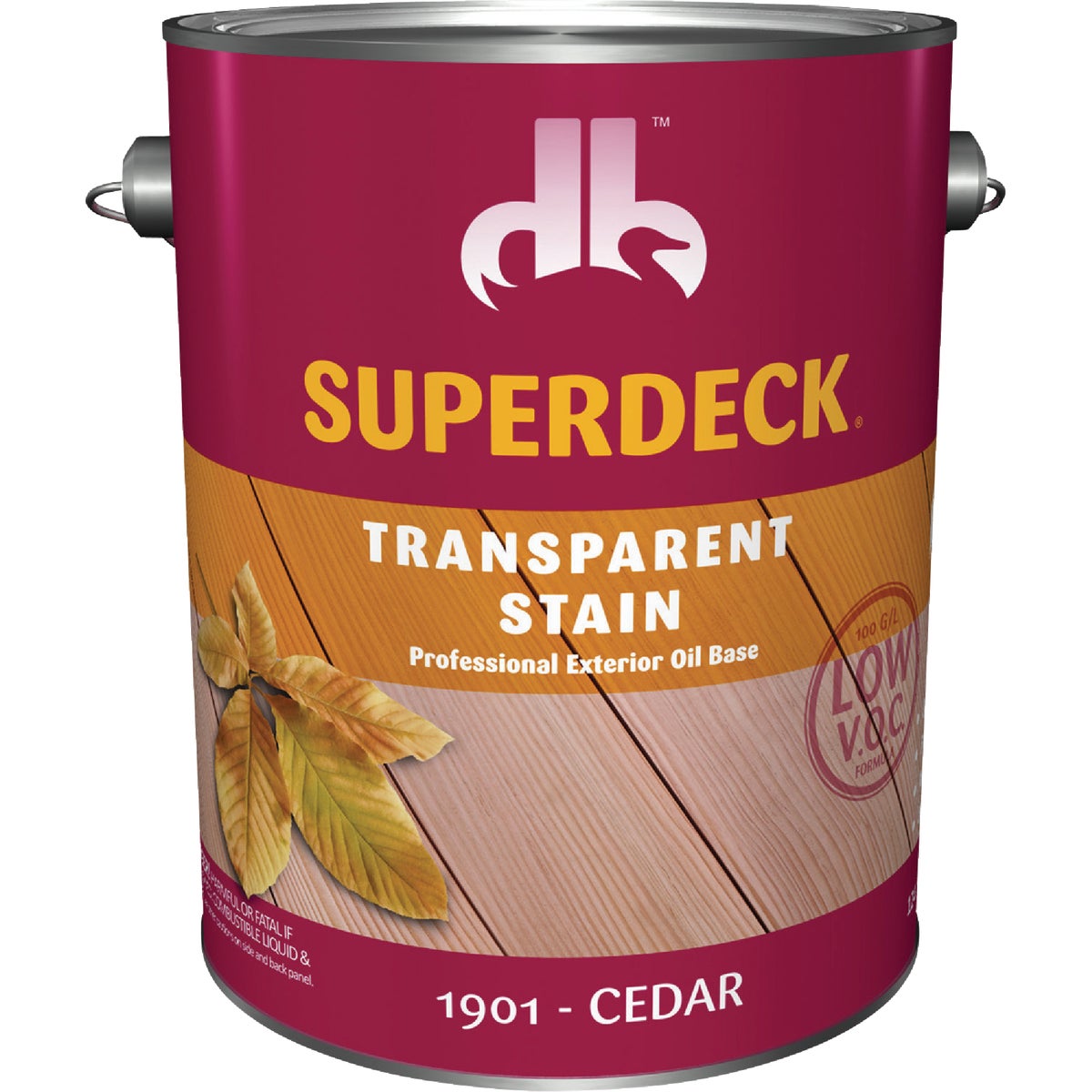 Duckback SUPERDECK Low VOC Transparent Stain, Cedar, 1 Gal.