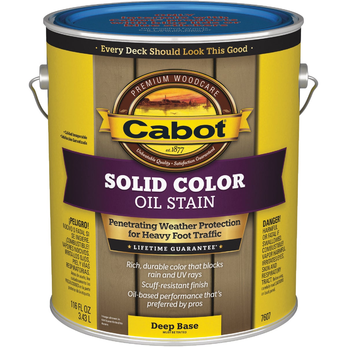 Cabot VOC Solid Color Oil Deck Stain, Deep Base, 1 Gal.