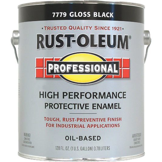 Rust-Oleum Professional Oil-Based Gloss VOC Formula Rust Control Enamel, Black, 1 Gal.