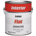 Economy Latex Flat Interior Wall Paint, White-Pastel Base, 1 Gal.